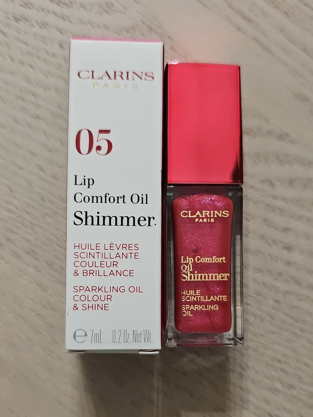Clarins Lip Comfort Oil Shimmer in Pretty in Pink